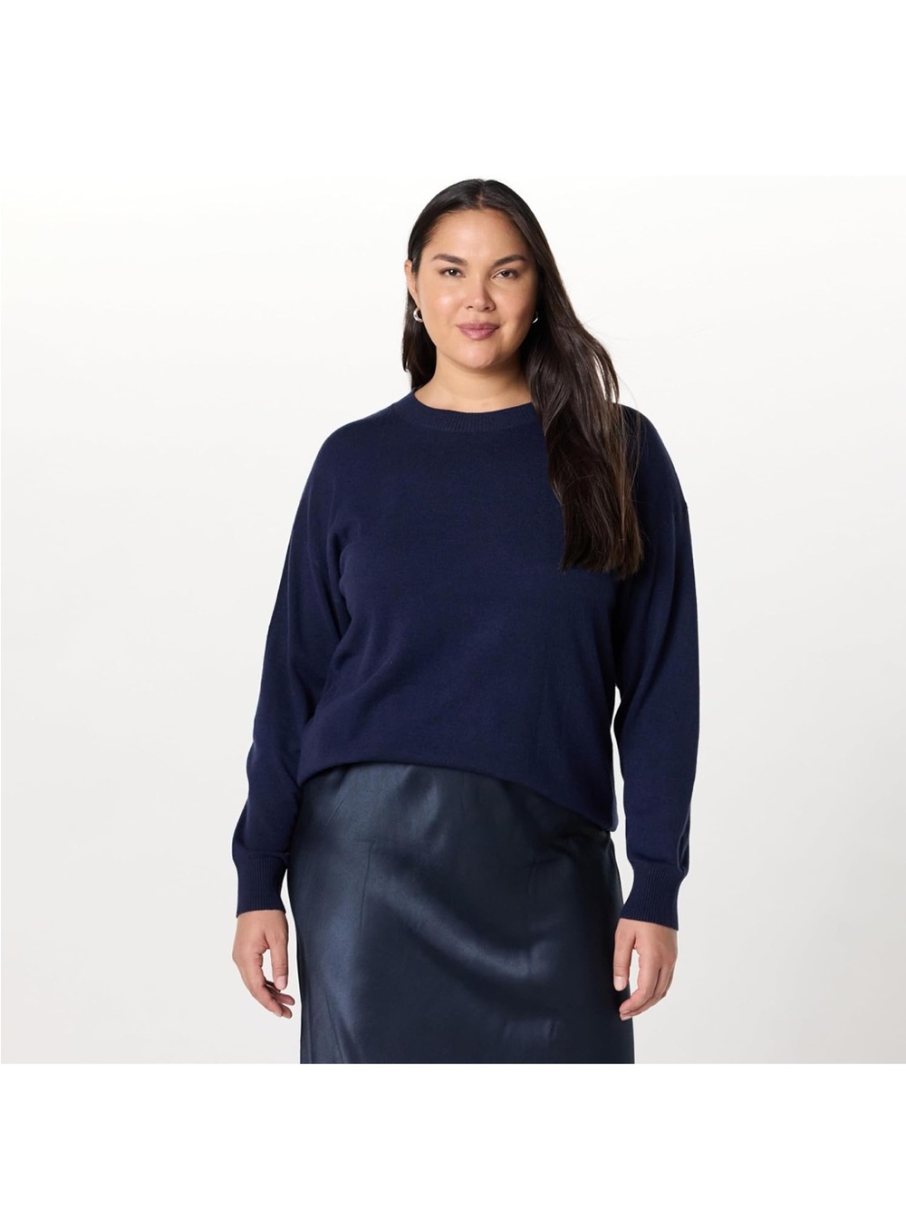 Plus Size 5x. The Drop Womens Lulu Essential Crew Neck Navy Blue Sweater. NWT
